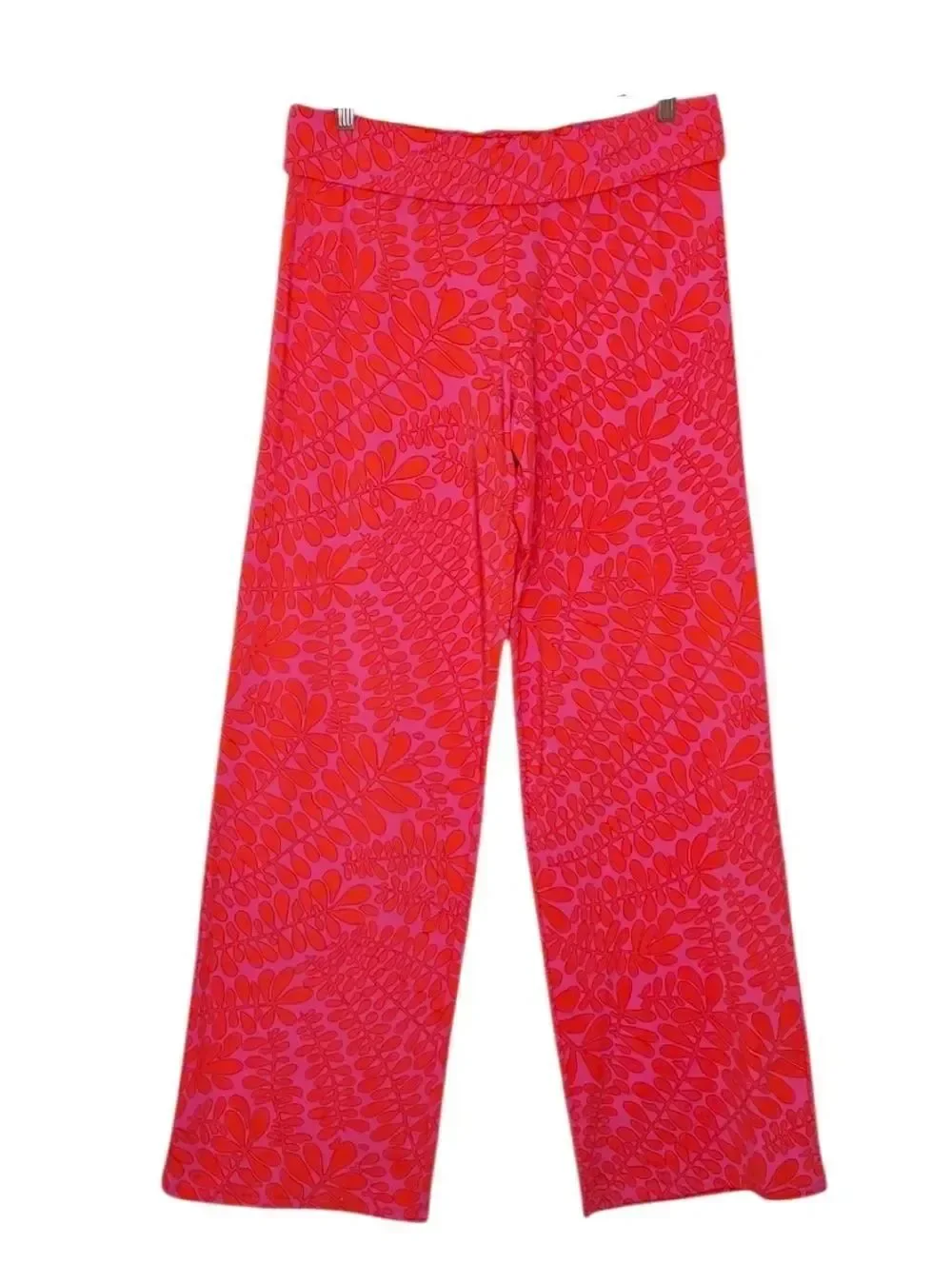 Trina Turk Trellis Pink & Orange Swim Cover-Up Pants Size L